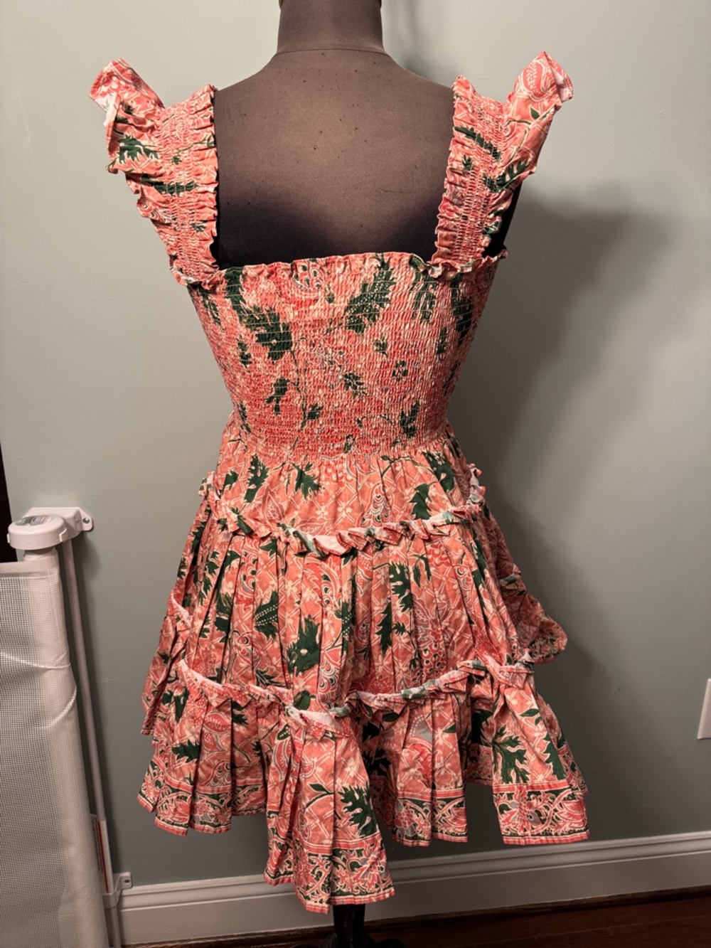 Hill House Home The Mini Nap Dress in Coral Floral - Picture 3 of 4
